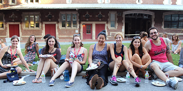 The new class of students enjoys the PVMA welcome BBQ