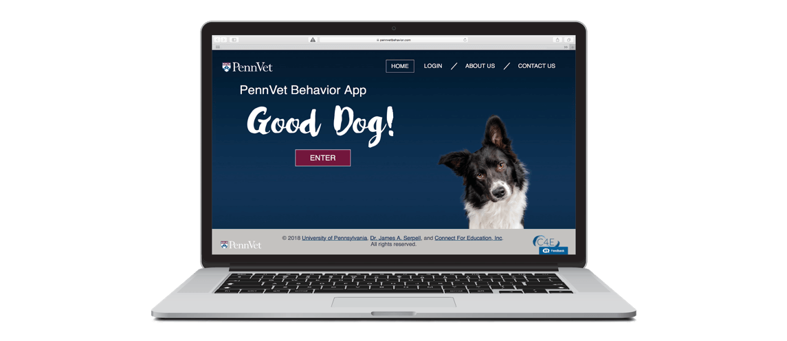 Telemed.behavior.laptop copyThe user-friendly web portal provides high-quality educational resources for pet owners, as well as ways to share videos and medical records with Penn Vet's behavioral specialists. (Image courtesy of Connect for Education)