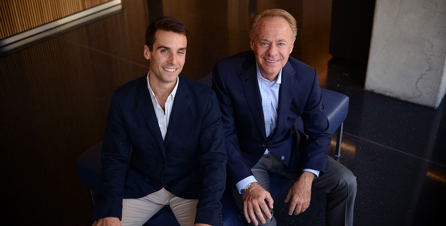 Ian Penkala, ENG ’13, VMD-PhD ’21, and Mark D. Spitzer, W ’71