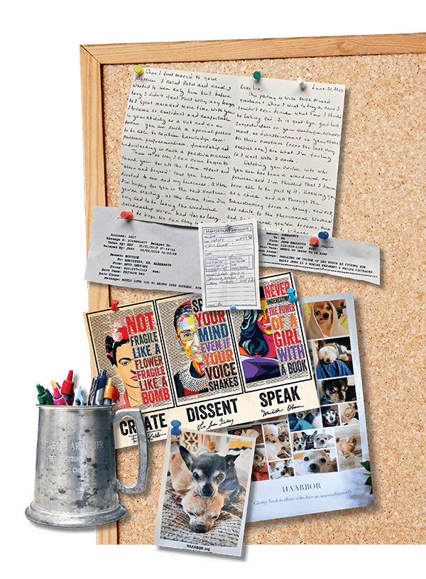 Photo of items in Dr. Liz Arbittier's office