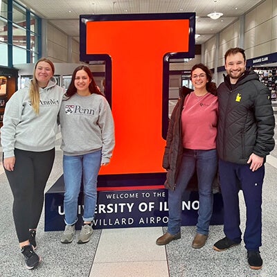Penn Vet students attend the 2023 SAVMA Symposium at the University of Illinois at Urbana- Champaign. (Photo courtesy of Jack Aversa, V'26) Photo of students posing at conference