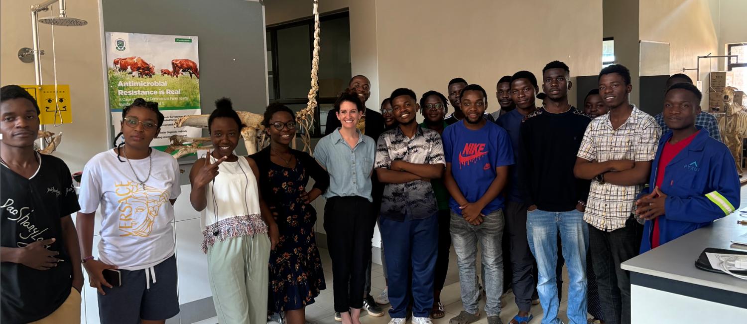 Ashley Vanderbeck with students from Lilongwe University of Agriculture and Natural Resources