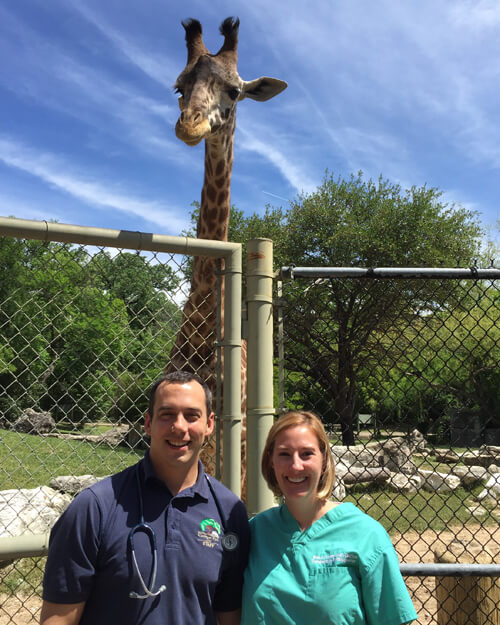 James Kusmierczyk and Erin Scott at Cameron Park Zoo