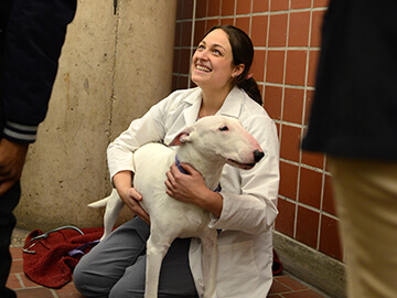 Dr. Brittany Watson and her dog
