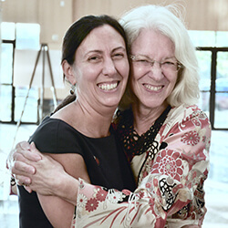 Gia Croce, V’92, pictured with Dean Hendricks