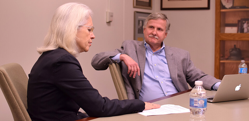 Dean Joan Hendricks sat down with longtime colleague Dr. Phillip Scott to reminisce about four decades at Penn Vet.
