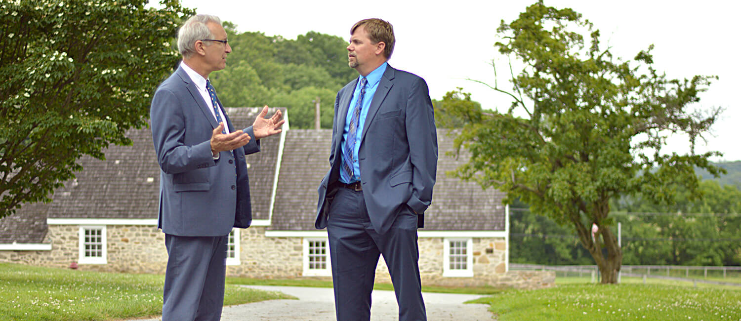 Penn Vet Dean Andrew Hoffman and Pennsylvania State Veterinarian Dr. Kevin Brightbill engage in a wide-ranging discussion about agriculture.