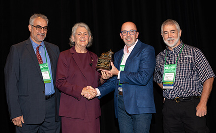 Dr. Patricia L. Sertich received the 2022 David E. Bartlett Lifetime Achievement Award at the Society for Theriogenology Annual Conference.