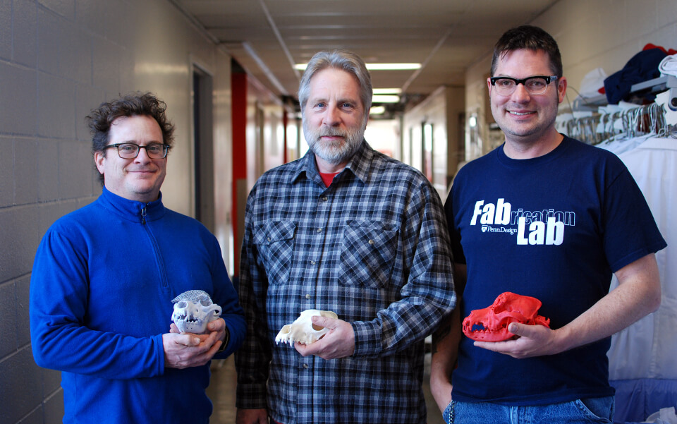 Members of PennDesign's Fabrication Lab: Stephen Smeltzer, Dennis Pierattini, and Michael Stifel