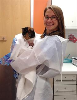 Dr. Christin Reminga with Brianna at discharge.