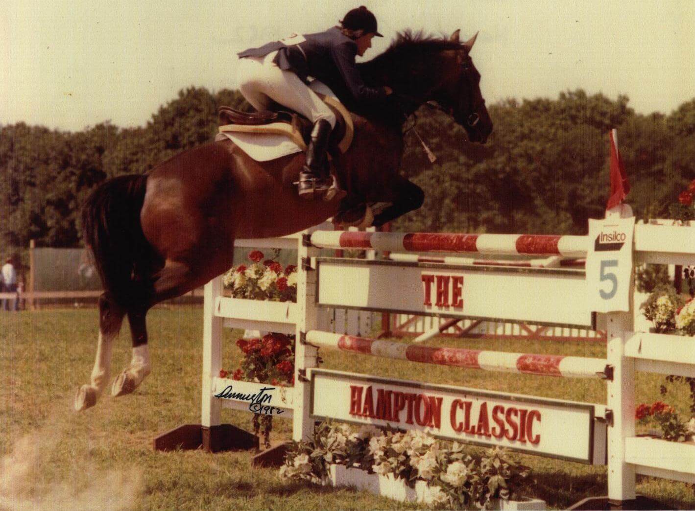 Carlene Blunt, a longtime donor to Penn Vet who established the Csaba Vedlik Equine Scholarship in 1999, was named Horsewoman of the Year in 1972. (Image: Courtesy of Carlene Blunt)