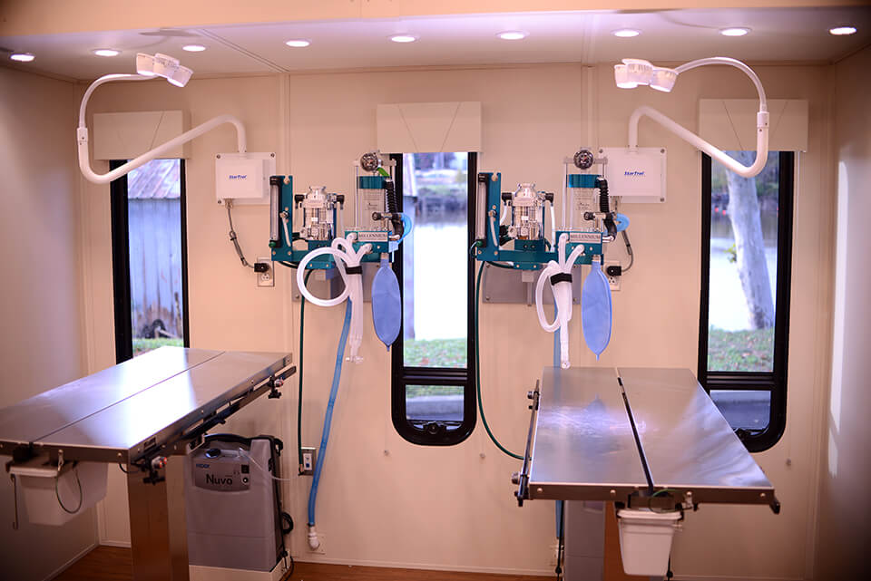 Surgical Tables with Anesthesia Equipment