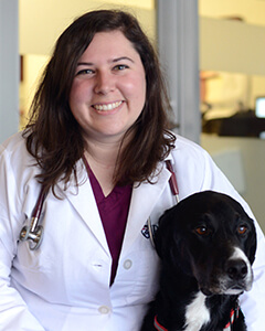 Dr. Kaitlyn Krebs and her dog Zeus