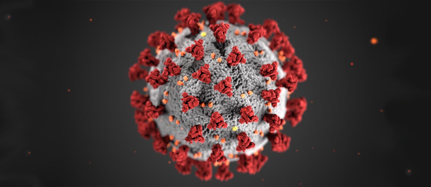 a microscopic view of Covid 19