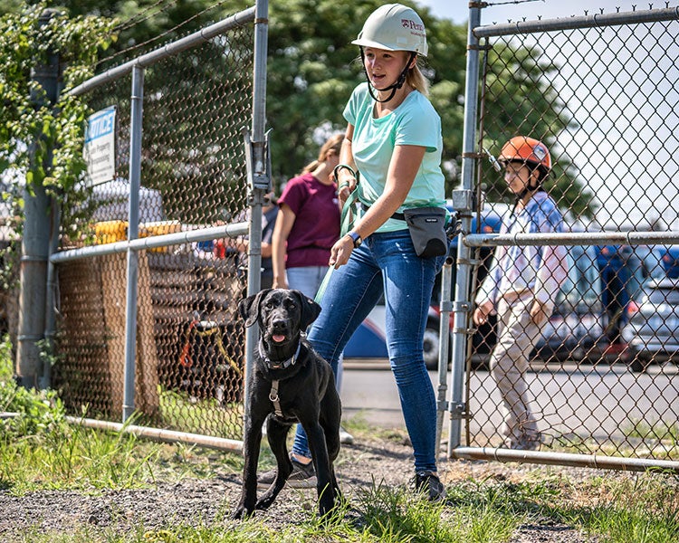 Canine Handler Academy student with dog