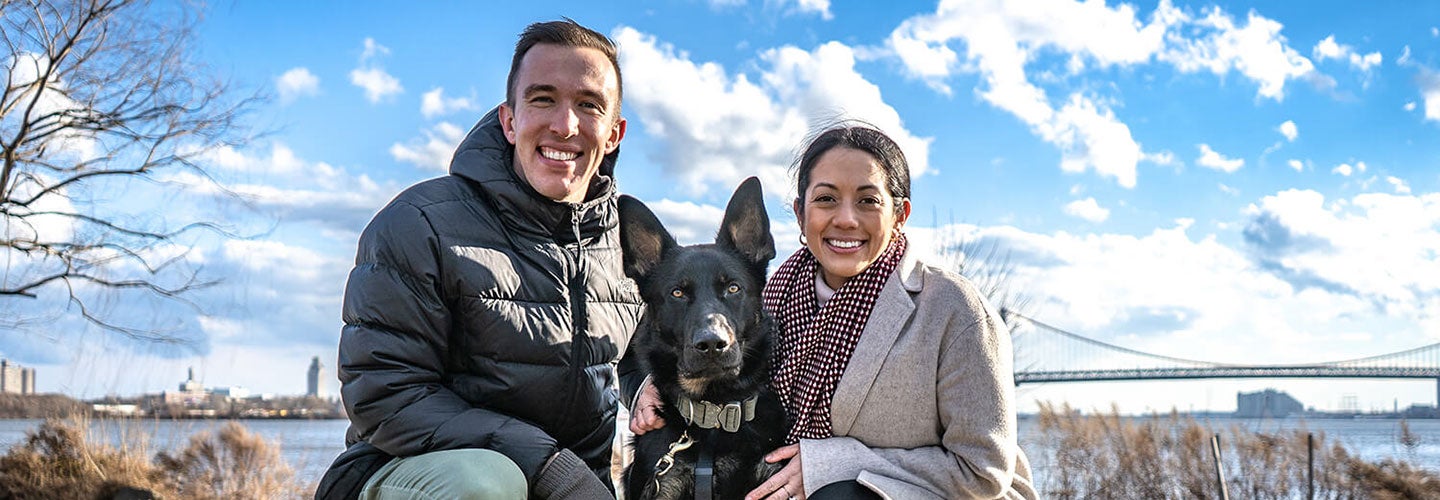 dog with foster familiy