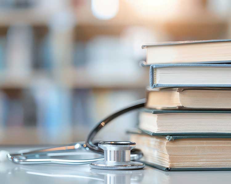 Books and Stethoscope