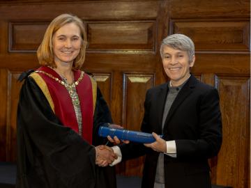 Mason Receiving Award