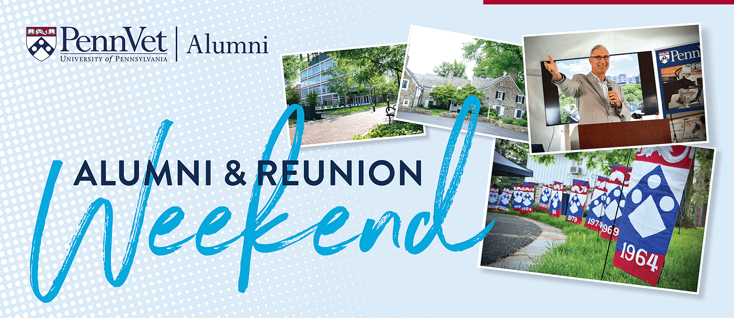 A graphic saying Alumni Weekend with images