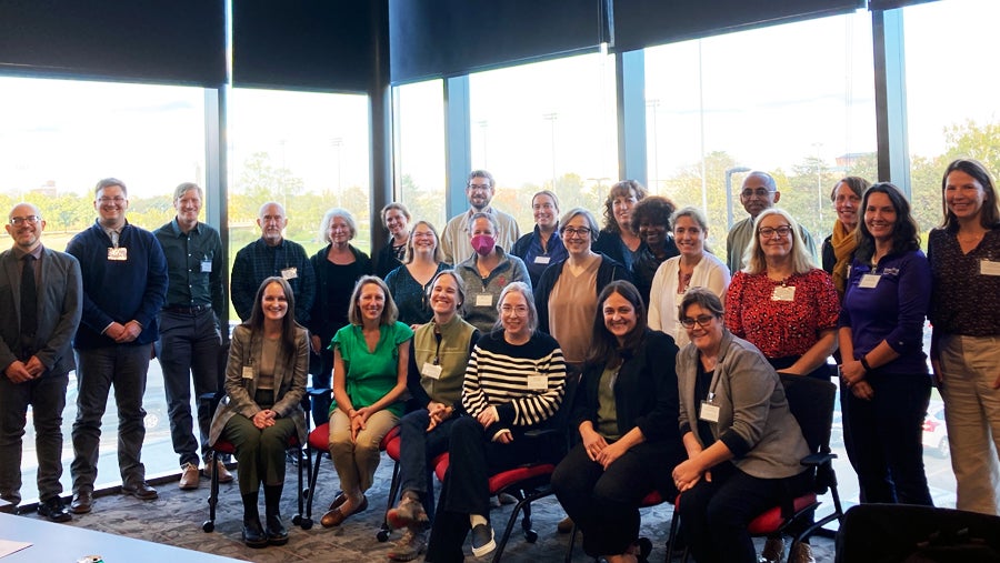 a group of shelter medicine veterinary educators standing together for a group photograph