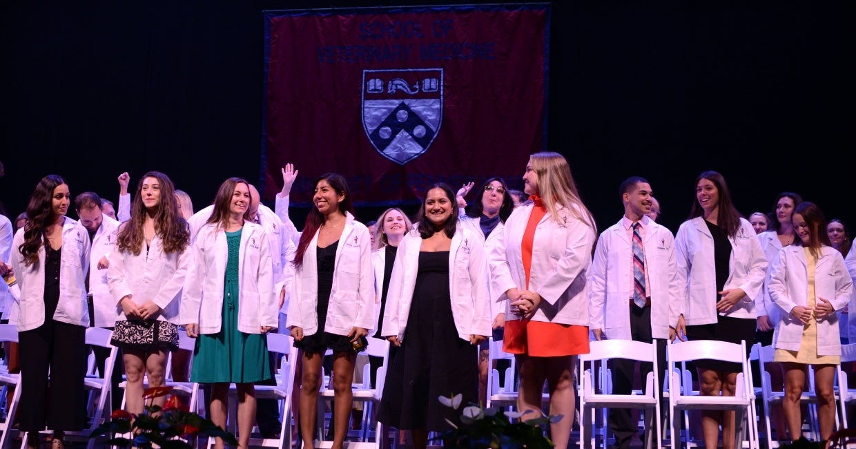 People standing on a stage.