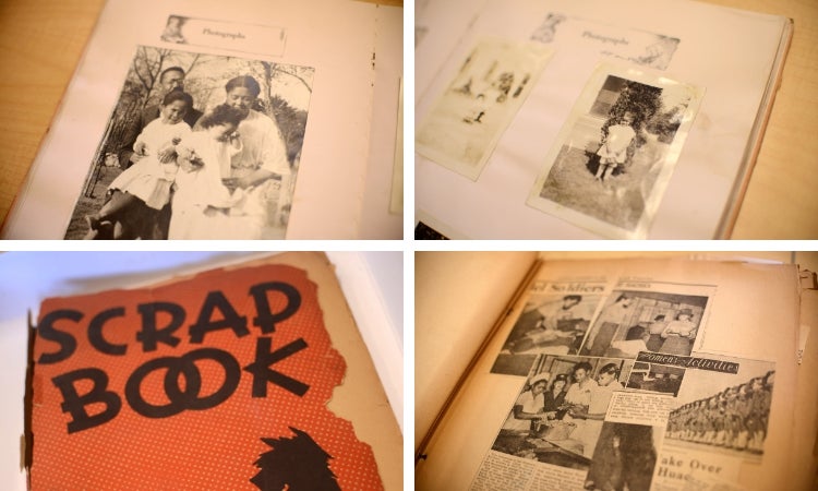 A group of photos from a person's childhood.